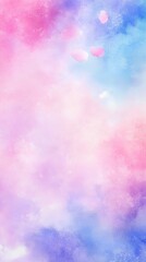 an abstract watercolor background with a blend of soft pastel colors. It features shades of pink, blue, and purple, creating a dreamy and soothing effect