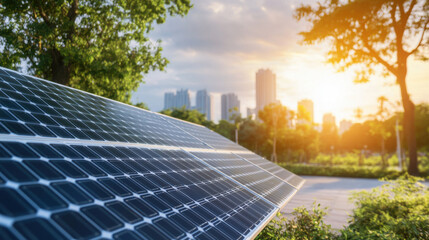 Solar Panels in a Park
