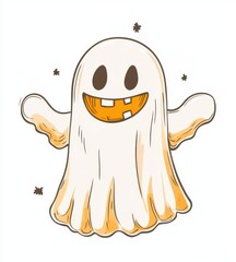 Obraz premium Halloween characters white background