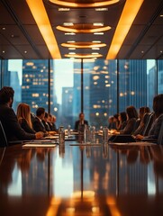 a diverse group of stakeholders engaged in a strategic meeting. collaboration, leadership buy-in, and active participation in driving the firm towards a knowledge-centric future.
