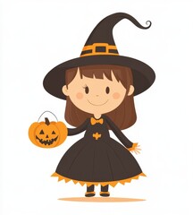 Halloween characters white background