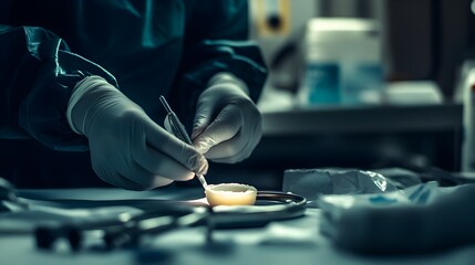 Hands in Gloves Handling Illicit Substance Powders in a Criminal Investigation