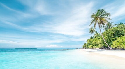 Vacation on a deserted island in the tropics