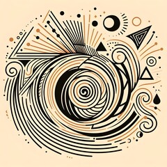 Symbolic Elements: Introduce abstract themes and symbolic elements into the design, such as spirals representing growth, triangles symbolizing stability, or flowing lines.