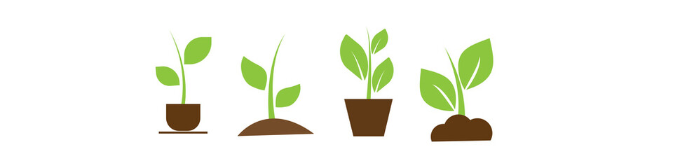 sprout logo icon set