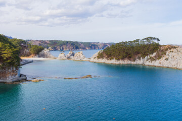 Fototapeta premium 日本の風景 岩手県宮古市 浄土ヶ浜 