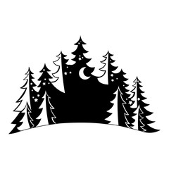 Obraz premium Forest Night