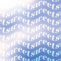 Smooth Dreamy Blue Gradient Background with Sweet Typography Waves Effect