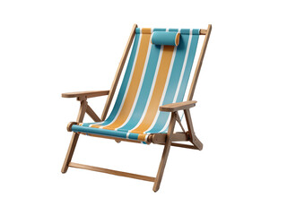 Beach chair on transparent background with 3D render