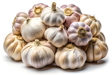 Fresh garlic bulbs arranged in a flavorful pile, showcasing the natural beauty and health benefits of this essential ingredient for culinary creations and delicious recipes.