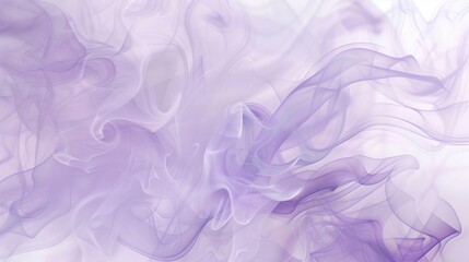 Obraz premium A outline background features flowing smoke textures in soft pastel purple and white, creating a calm and trendy aesthetic suitable for modern designs