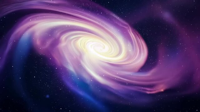 Exploring the beauty of a spiral galaxy in a vibrant cosmic landscape at night