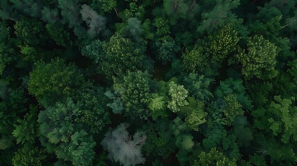 Obraz premium Aerial shot of a dense forest with a hidden underground coin forgery operation being discovered by investigators showcasing the secretive nature of the crime