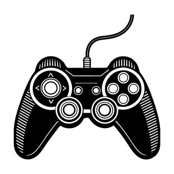 recommend clip art: A video game controller silhouette vector art