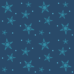 seamless pattern with snowflakes