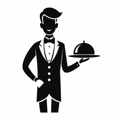 Waiter Black silhouette