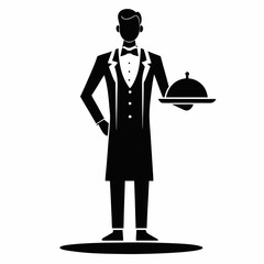 Waiter Black silhouette