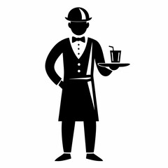 Waiter Black silhouette