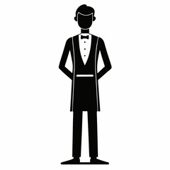 Waiter Black silhouette