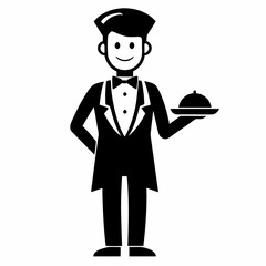 Waiter Black silhouette