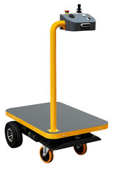 Yellow electric hand trolley cart
