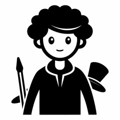 Artist Black silhouette