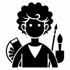 Artist Black silhouette