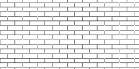 Fototapeta premium White brick blank home wall texture copy for space panorama white tiles and black joints. white brick wall used for background. 