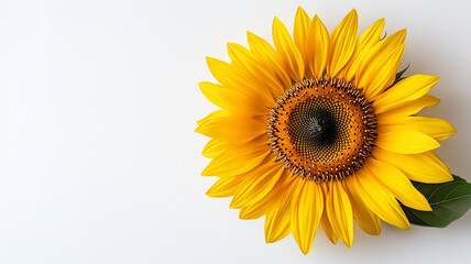 Fototapeta premium sunflower on white