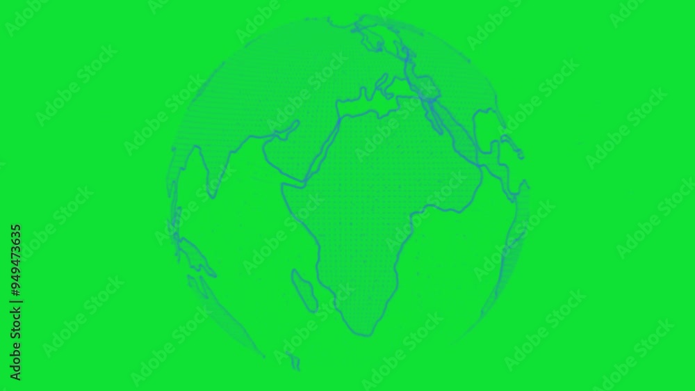 Poster a wireframe representation of the earth, emphasizing global connection and the interconnectedness of