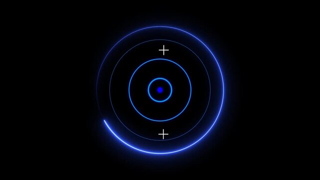 Technology radio waves signal icon animation. Radar icon animation background.