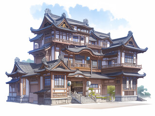 Obraz premium chinese temple architecture
