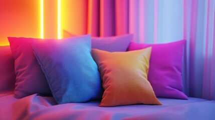 3D rendering of a beautiful and comfortable pillow as bedroom interior decoration for relaxation and leisure