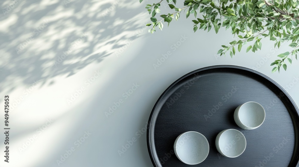 Poster 3d rendering of a table background with ample space for decoration and interior design