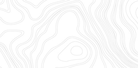 The concept of a conditional geography scheme and the terrain path. Ultra wide, Black on white contours vector topography stylized height of the lines.