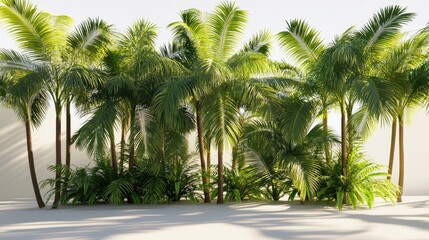 Fototapeta premium 3D rendering of palm plants