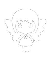 Angel coloring page for kids