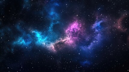 Fototapeta premium Nebula in a 3D cartoon rendering against a black space background