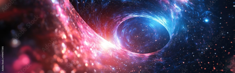 Aufkleber space vortex in a 3d cartoon rendering featuring an abstract background with star warp or hyperspace