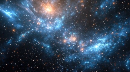 Naklejka premium Galaxy background with stars and stardust in a 3D cartoon rendering