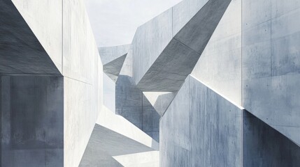 Fototapeta premium Geometric architectural backdrop