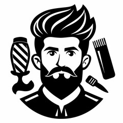 Barber Black silhouette