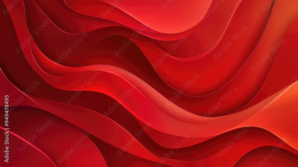 Aufkleber red abstract backdrop featuring a dynamic arrangement of shapes