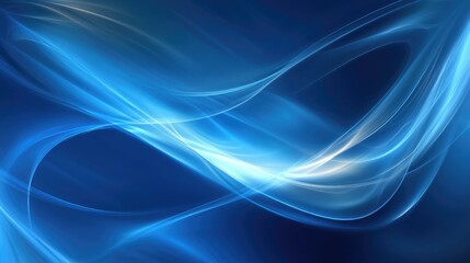 Smooth blue abstract background featuring a gentle blur effect with glowing lights