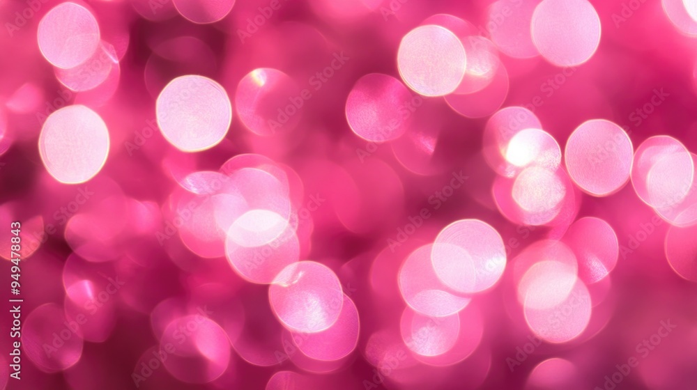 Poster pink abstract blurred background featuring a circular bokeh pattern