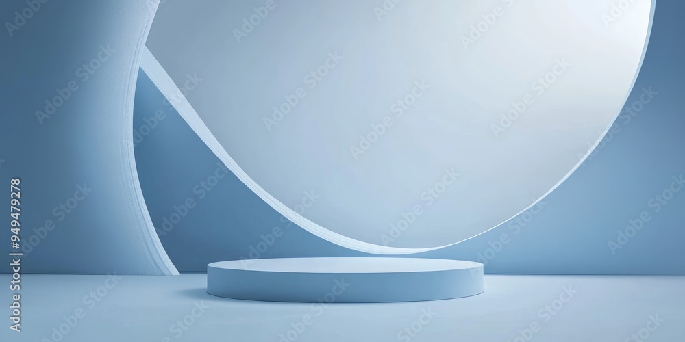 Poster Minimalist podium studio background ideal for product presentation Abstract background scene rendered in 3D for product promotion