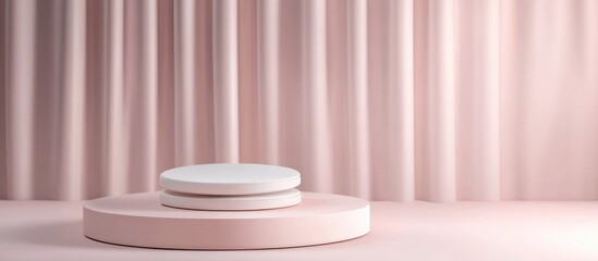 Minimalist abstract backdrop for showcasing a cosmetic product on an elegant podium
