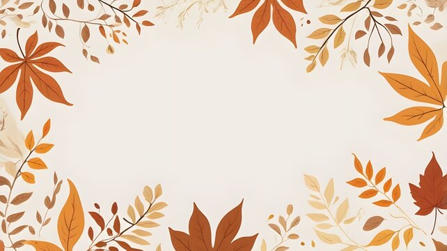 autumn leaves frame