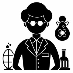 Biologist Black silhouette