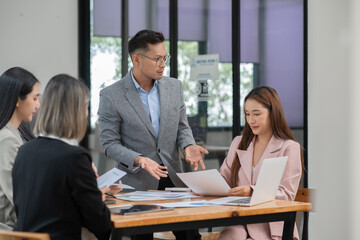 Asia business meeting   consultations of business people in the company's meeting room. 